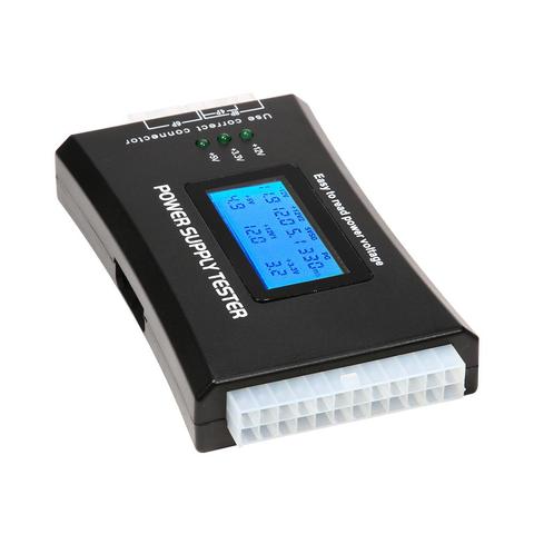 Quick Test Digital LCD Power Bank Supply Tester Computer 20/24 Pin Power Supply Tester Support 4/8/24/ATX 20 Pin Interface ► Photo 1/6