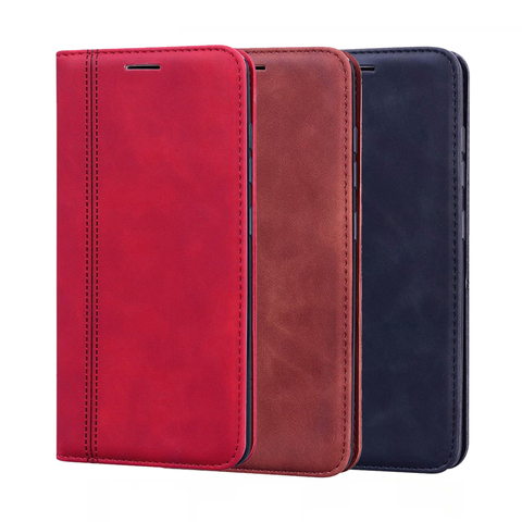 Luxury Leather case For Oppo A72 A52 A92 A91 A31 A12E A9 A8 A5 2022 A7 A11 AX7 A5s AX5 AX5s A1K Flip Wallet Magnetic Book Cover ► Photo 1/6