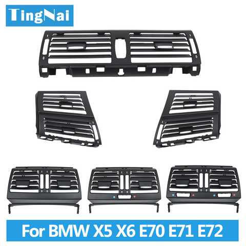 LHD RHD Front Central Left Right Rear Air Conditioning AC Vent Grille Outlet Full Set ForBMW X5 X6 E70 E71 E72 2007-2014 ► Photo 1/6