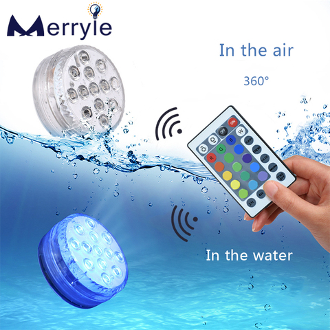 RGB Color Ubmersible Light 13 Led Waterproof Underwater Lamp for Garden Swimming Pool Fountain Spa Party Bathroom Remote Control ► Photo 1/6