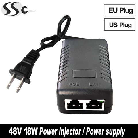 POE Injector DC 48V 0.5A  PoE Power Supply  suitable for IP Camera/wireless AP  EU/US/AU/UK power adapter ► Photo 1/5