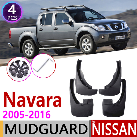 Mudflap for Nissan Navara Frontier Brute D40 2005~2016 Fender Mud Guard Splash Flaps Mudguards Accessories 2006 2007 2008 2009 ► Photo 1/6