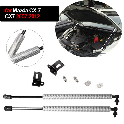 for Mazda CX-7 CX7 2007-2012 Front Hood Bonnet Modify carbon fiber Gas Struts Shock Damper Lift Supports Car-Styling Absorber ► Photo 1/6