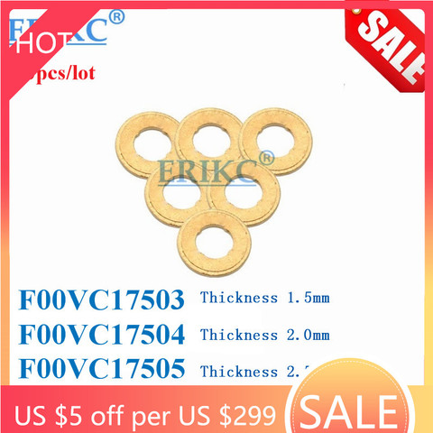 F00VC17503 F00VC17504 F00VC17505 for BOSCH NOZZLE COPPER washer F 00V C17 503 and F 00V C17 504 and F 00V C17 505  10 pcs/ lot ► Photo 1/1