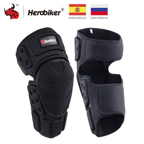 HEROBIKER Motorcycle Knee Pads Motocross Knee Protector Guard Moto Knee Protector Protective Gear Motorbike Ridng Knee Black ► Photo 1/6