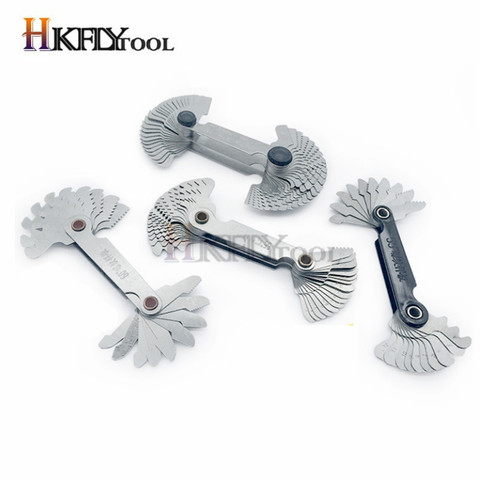 Screw Gauge Set Whitworth 55 Degree & Metric 60 Degree Grip Whitworth Screw Thread Pitch Gauge Measuring Gauging Tools ► Photo 1/6