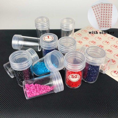 New Plastic Diamond Painting Accessories 64pcs Bottles Container