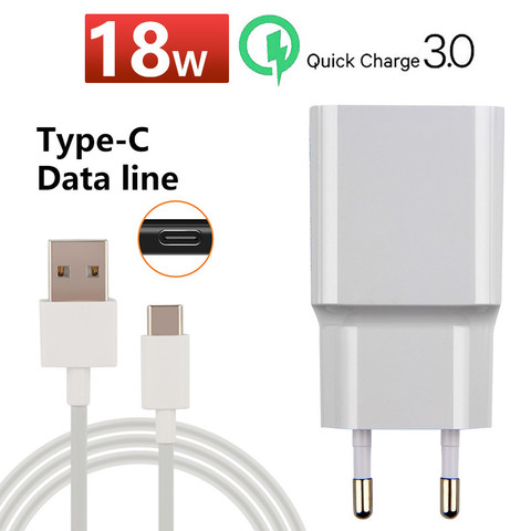 Xiaomi 18W Fast Charger QC 3.0 USB Charger Type-C For Xiaomi Redmi Note 7 8 Pro 9S Redmi 8 8A Mi 8 Lite 9 SE Max 3 Poco X3 M3 ► Photo 1/6