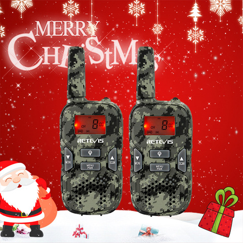 RETEVIS RT33 Mini Walkie Talkie 2pcs Kids Wireless Radio PMR PMR446 FRS VOX Flashlight USB Charge Christmas Gift Transceiver ► Photo 1/6