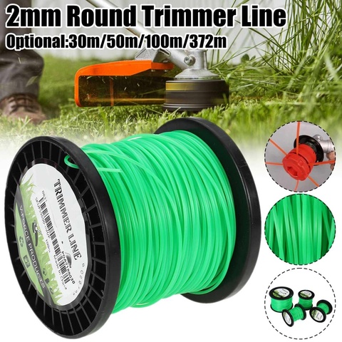 2mm x 50m/100m/372m Strimmer Line Brushcutter Parts Grass Trimmer Nylon Garden Cord Wire Round String Home Garden Tool Supplies ► Photo 1/6