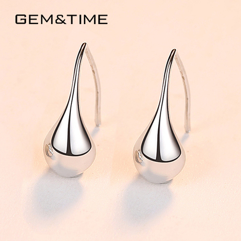 Gem&Time Korean Waterdrop Design Dangle Earrings For Women 100% Sterling Silver 925 Earrings Jewelry Valentine's Day SE0222 ► Photo 1/6
