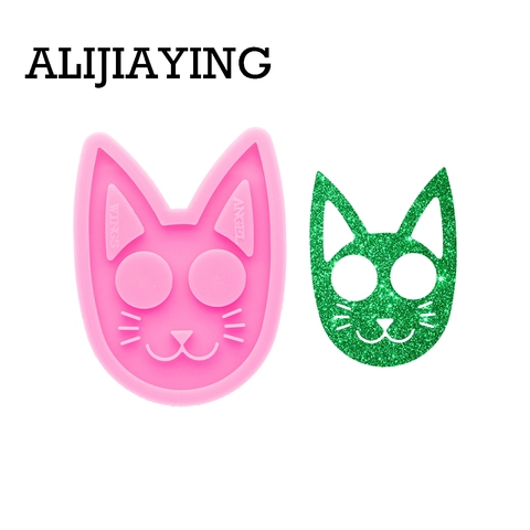 DY0609 Super Glossy Self-defense Cat Resin Keychain Silicone Mold Epoxy Craft Molds DIY Polymer Clay Resin Crafting Mould ► Photo 1/6