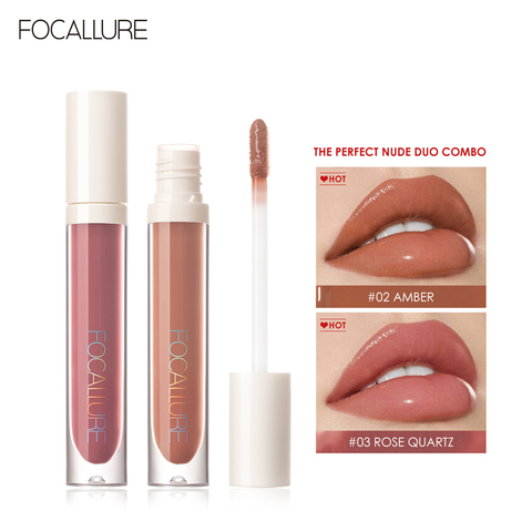 FOCALLURE Lip gloss last High Shine Glow Plumpling not-sticky Liquid Moisturizer Lip balm Waterproof Lip tint makeup ► Photo 1/6