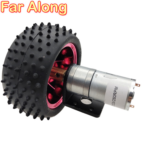 Micro Electric Geared Motor DC 12V 280RPM Reversible DIY Toy Accessories Wheel Set Use For Smart Toy Car Robot etc. ► Photo 1/6