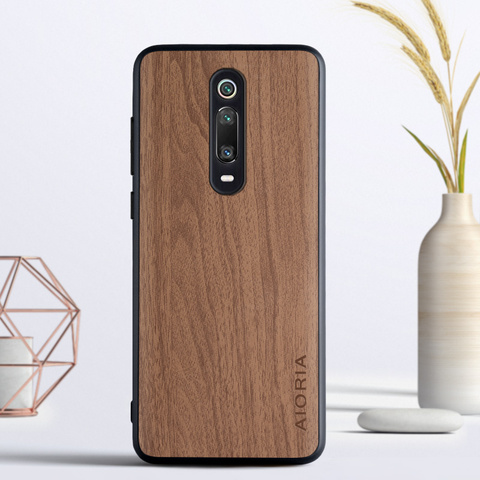 WoodLike case for Xiaomi mi 9T mi9T mi 10T mi10T Redmi K20 Pro soft TPU silicone&Hard PC&PU leather skin covers coque fundas K30 ► Photo 1/6