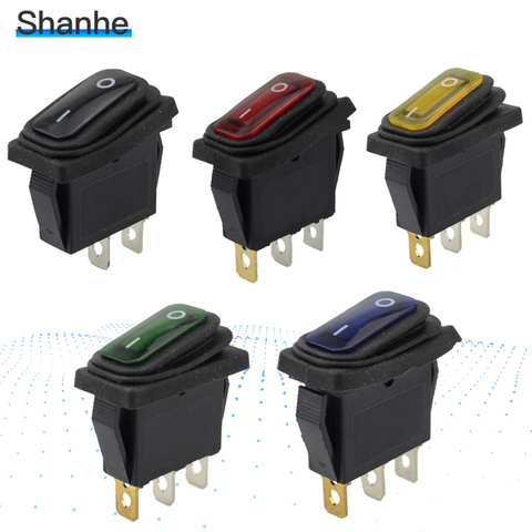KCD3 New On Off Rectangle Long Rocker Switch with Waterproof IP67 Cover Car Dash 3PIN/2Pin ► Photo 1/6