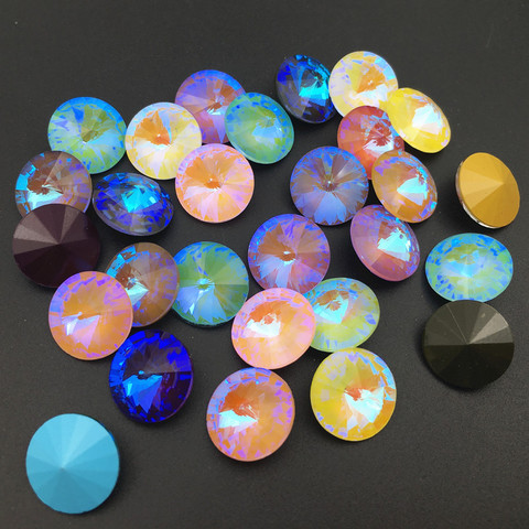Rivoli Round Shape Moka MI Rhinestones Crystal K9 Glass for Jewelry Making Pointback Crystal for Craft Glue on Clothing Garment ► Photo 1/6