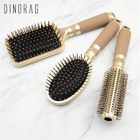 3 Styles Hair Brushes Women Airbag Massage Comb Champagne Luxury Curling Comb Detangle Brush Hair For Professional Styling Tools ► Photo 1/6