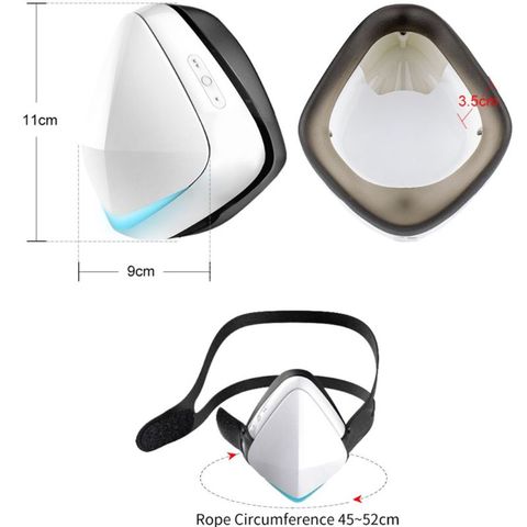 Deluxe Edition Smart Electric Mask Dustproof Formaldehyde Cycle Sports Mask Reusable Outdoor Air Breathing Purifier ► Photo 1/6