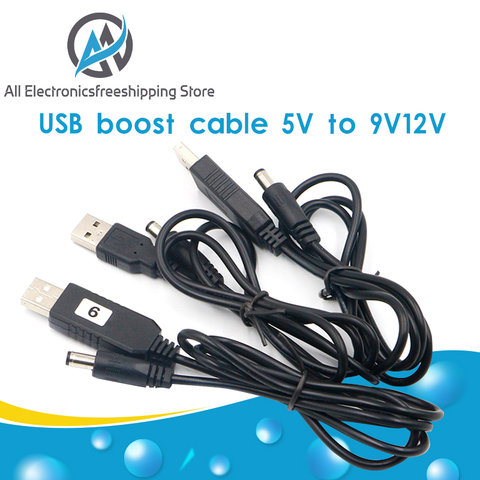 Usb Power Boost Line Dc 5v To Dc 9v / 12v Step Up Module Usb Converter Adapter Cable 2.1x5.5mm Plug ► Photo 1/6