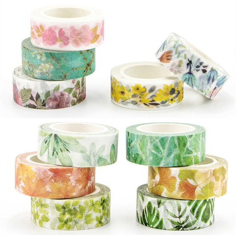 22 Styles Japanese Kawaii Washi Tape Seasons Flower Plants Garden 1.5cm*7m DIY Adhesive Tape for Scrapbooking Dokibook Fiofax ► Photo 1/6