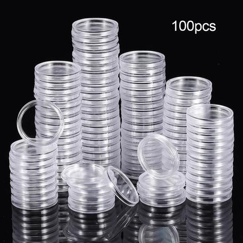 100Pcs 25mm Portable Durable Round Shaped Souvenir Coin Collection Capsules Protective Case Dust Proof Anti-corrosion ► Photo 1/6