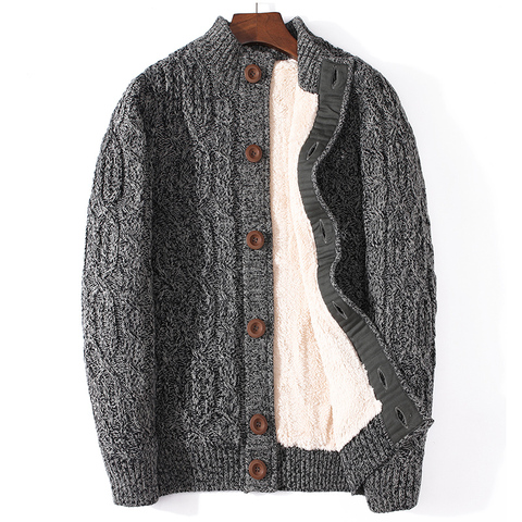Winter Cardigan Male Thicken Warm Wool Cashmere Winter Sweater Men Clothing 2022 New Outwear Plus Size 4XL 5XL 6XL 7XL ► Photo 1/5