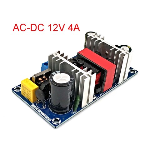 AC To DC Converter 110v 220v To DC 12v 4A 50W Max 6A Switching Power Supply Board LED Driver Power Source Module ► Photo 1/5