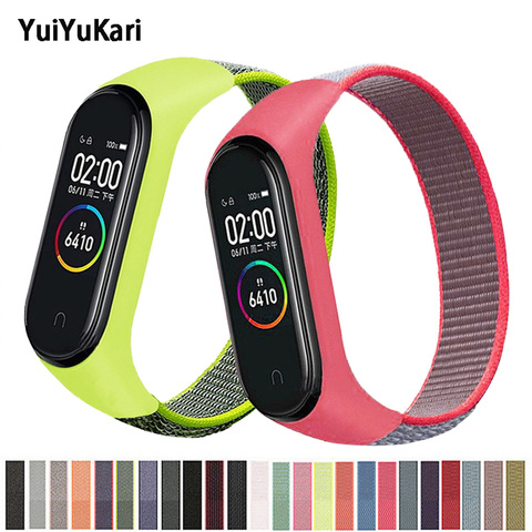 Bracelet for mi band 5 Strap Nylon Sport loop watch Belt pulsera correa Miband 5 strap Wristband for xiaomi Mi band 4 3 Bracelet ► Photo 1/6