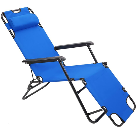 Lounge Chair Recliner Folding Outdoor Patio Lounge Chairs Beach Sun Pool Lawn Chaise for Outdoor Camping Patio Lawn ► Photo 1/6