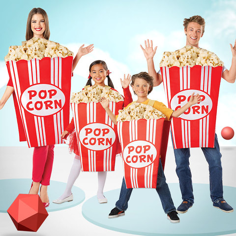 3D Funny Popcorn Costumes For Adult Carnival Party Food Cosplay Halloween Group Fancy Dress Adult Women Stage Outfit DN4287-1 ► Photo 1/5