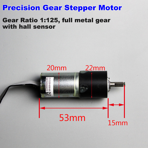 DC12V 20mm 2-Phase 4-Wire Precision Planetary Stepper Stepping Motor Micro 22mm Full metal gear box 8-wire Servo Hall Sensor ► Photo 1/1