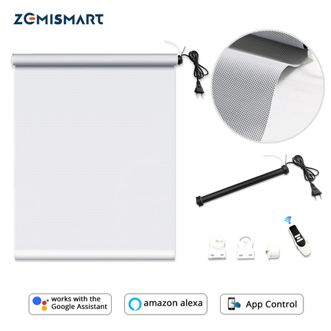 Zemismart Automatic Roller Shutter Tubular Motor with Sunshade Curtain Fabric Tracket Smart Life Tuya Alexa Google Home Control ► Photo 1/6