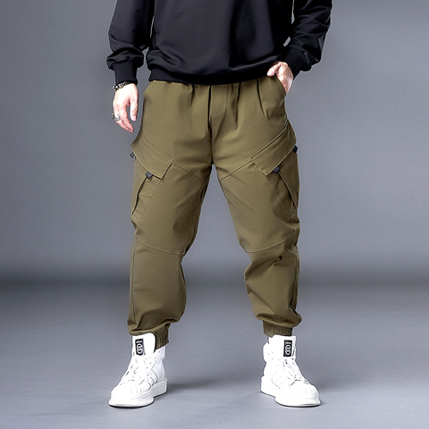 Hip Hop Black Cargo Pants For Men And Women Sweatpants With