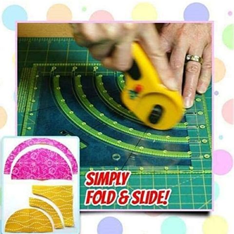 Arcs & Fans Quilt Circle Cutter Ruler,Multifunctional Arc Cutting Patchwork Rule 667A ► Photo 1/6