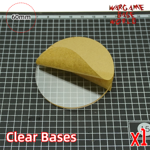 TRANSPARENT / CLEAR BASES for Miniatures - 60mm round clear bases ► Photo 1/3
