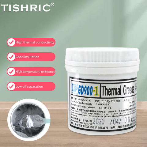 TISHRIC 150g GD900 1 Thermal Paste For CPU Heatsink Cooler Thermally Conductive Adhesive Thermal Grease For PC Water Cooling ► Photo 1/6