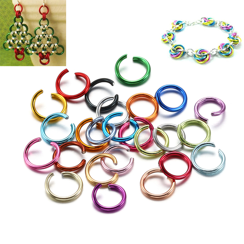 300pcs/lot 6 8 10 mm Metal Jump Rings Open Jump Rings Colorful Split Rings Connectors For Diy Jewelry Finding Making Supplies ► Photo 1/6