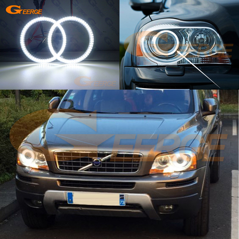 For Volvo XC90 I 2008 2009 2010 2011 2012 2013 2014 Facelift xenon headlight Excellent Ultra bright smd led Angel Eyes kit DRL ► Photo 1/6