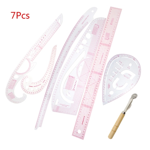 7 Stlye Fashion Ruler Set Vary Form Curve French Curve Pattern Grading Rulers Curve Stick Pattern Design Ruler Set, Design Craft ► Photo 1/6