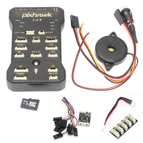 Pixhawk PX4 Autopilot PIX 2.4.8 32 Bit Flight Controller + Safety Switch + Buzzer 4G SD +I2C Splitter Expand Module + USB cable ► Photo 1/6