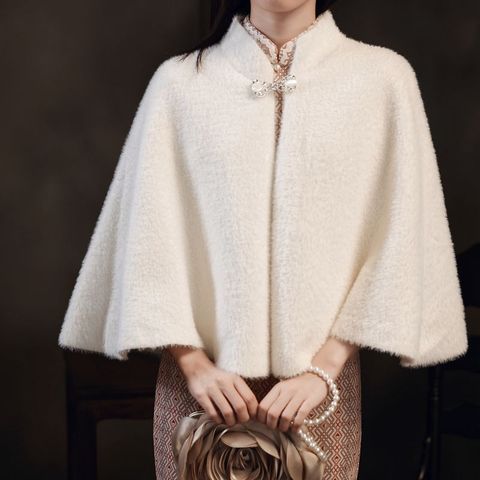 Faux Fur Party Wrap Winter Warm Wedding Bolero Ivory High Quality Wedding Coat Bridal Wrap Party Cape wholesale ► Photo 1/6