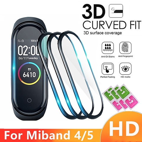 3D Protective Film for Xiaomi Mi band 4 5 Full Cover Film for Mi band5 Smart Watchband Soft Screen Protector For Mi Band Case ► Photo 1/6
