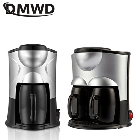 DMWD 1 Cup / 2 Cup Mini Drip Coffee Maker 220V Personal American Coffee Machine With Coffee Cup Tea Pot For Home And Office ► Photo 1/3