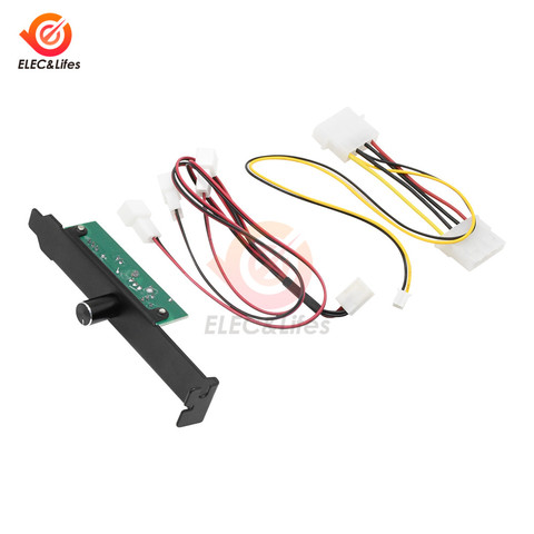 3 Channels 4Pin PC Cooler Cooling Fan Speed Controller Regulation with PCI Bracket Power by 12V for CPU Case HDD VGA Fan ► Photo 1/6