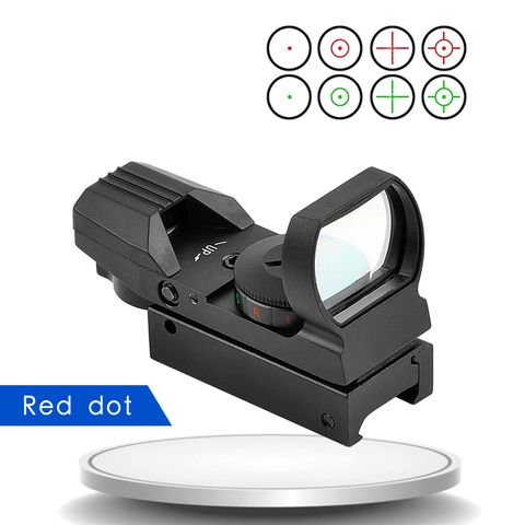 Hot 11mm/20mm Rail Reflex 4 Reticle Tactical Scopes Optics Holographic Sight Red Dot Collimator Sight  For Airsoft Air Gun охота ► Photo 1/6