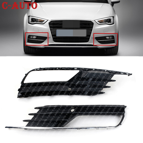 Car Front Bumper Fog Light Cover Lower Grille For Audi A3 Quattro SEDAN 2013 2014 2015 2016 2017 8V5807681A 8V5807682A ► Photo 1/6