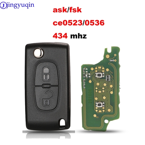 jingyuqin 434Mhz ASK FSK For Peugeot 107 207 307 308 407 607 For Citroen C2 C3 C4 C5 C6 C8 Xsara Picasso CE0523 Ce0536 VA2/HCA ► Photo 1/6