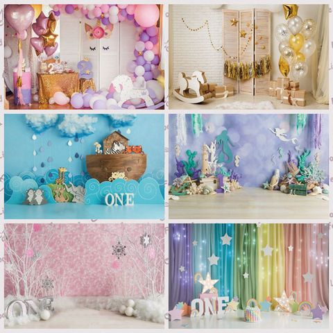 Birthdays Unicorn Photo Background  Background Unicorn Birthday Party -  Birthday - Aliexpress