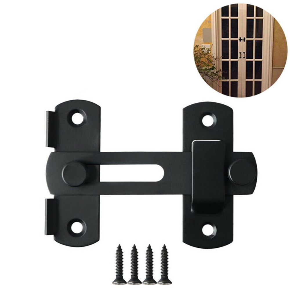 Matte Black Stainless Steel Gate Latches Flip Latch Safety Door Bolt Latch Lock 4 X Screws Matte Black Paint Finish ► Photo 1/6